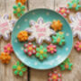 Hand Iced Flower Cookie Letterbox Gift, thumbnail 2 of 3