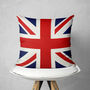 Union Jack Flag Cushion Cover From Soft Chenille Fabric, thumbnail 5 of 12