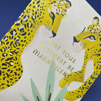 'May Your Birthday Be Magnificent' Leopard Card, 2 of 2