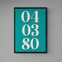 Personalised Custom Special Date Green Wall Art, thumbnail 5 of 7