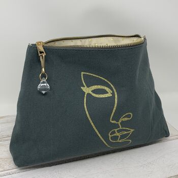 Glitter Abstract Face Cosmetic Bag, 6 of 7