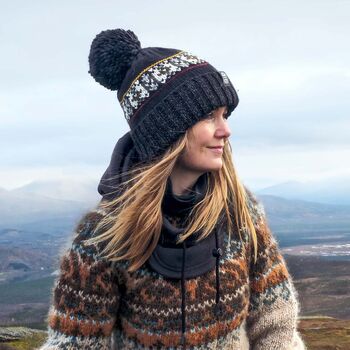 Shadow Pine Fairisle Knit Hat, 4 of 6