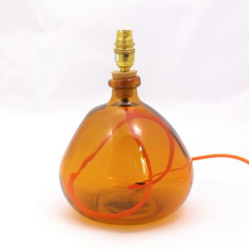 Recycled Blown Glass Lamp | 29cm | Ten Colours, 6 of 12