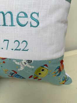 Outer Space Name Cushion, 4 of 11
