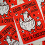Chicken Funny Christmas Card Pack Or Five Or 10, thumbnail 3 of 3