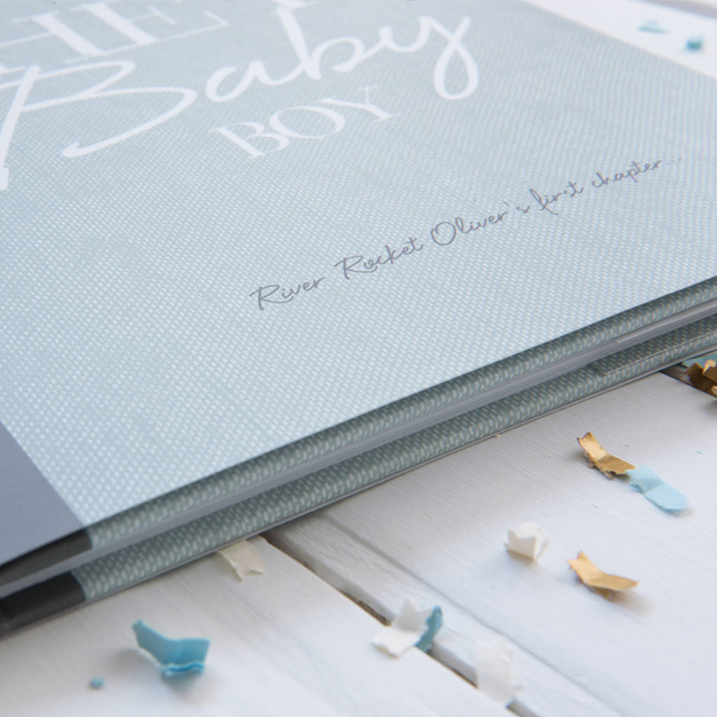 personalised baby journal and record book by illustries