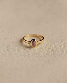 Frances Gold Vermeil Birthstone Ring, 5 of 12