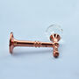 G Decor Pack Of Two Crystal Curtain Hooks, Rose Gold, thumbnail 4 of 5