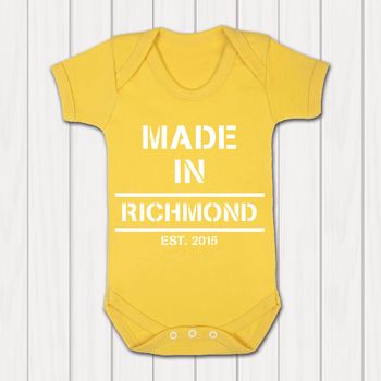 Personalised 'Made In…' Babygrow, 8 of 8