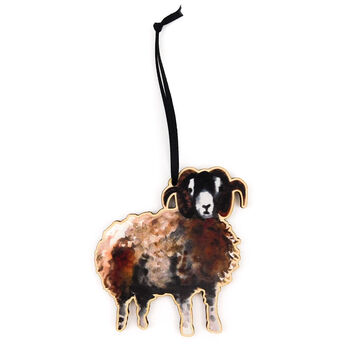 Swaledale Sheep Wooden Hanging Decoration, 3 of 4