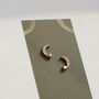 Gold Jewel Moon Earrings, thumbnail 5 of 7