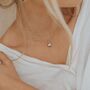Gold Vermeil Green Quartz Necklace Alba, thumbnail 4 of 5