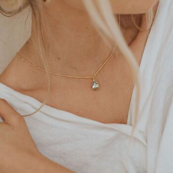 Gold Vermeil Green Quartz Necklace Alba, 4 of 5