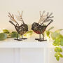 Set Of Two Small Wire Winged Robin Decorative Ornament, thumbnail 4 of 5