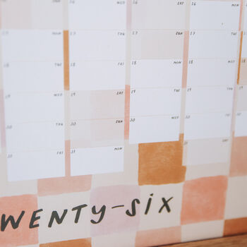 2026 Chequered Wall Planner, 9 of 10