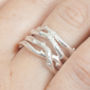 Four Strand Twig Silver Ring, thumbnail 2 of 4