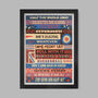 Definitely Glory Oasis Typographic Music Poster Print, thumbnail 1 of 5