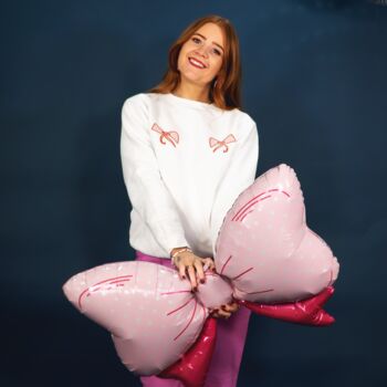 Bow Boobs Christmas Jumper Sweatshirt, 2 of 3