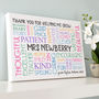 Personalised Thank You Teacher Word Art, thumbnail 4 of 9