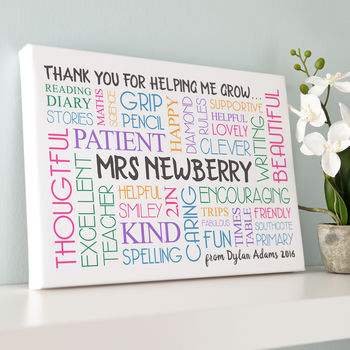 Personalised Thank You Teacher Word Art, 4 of 9