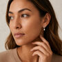 Sterling Silver Freshwater Pearl Circle Stud Earrings, thumbnail 1 of 10