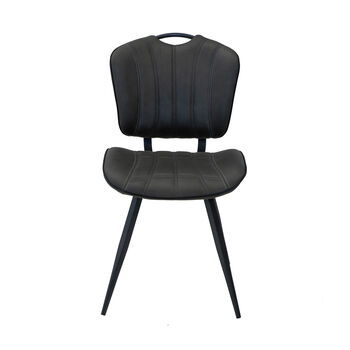 Austin Moleskin Mussel Brown/Grey Two Dining Chairs, 4 of 6