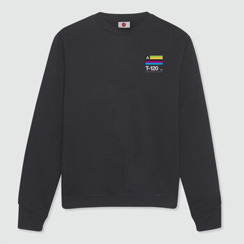 T120 Black Retro Tech Sweatshirt, 4 of 7