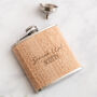 Engraved Wood Drink Up Personalised Hip Flask, thumbnail 1 of 3