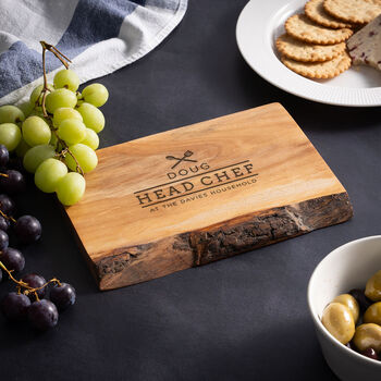 Personalised 'Head Chef' Olive Wood Cutting Board, 4 of 6