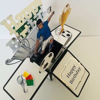 Personalisable Football Themed 3D Greeting/Gift Card, 4 of 7