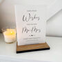 Classic Personalised Leave Your Wishes Wedding Sign Opaque Acrylic, thumbnail 1 of 5
