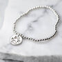 Silver Bead Bracelet With Personalised Paw Charm, thumbnail 1 of 8