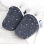 Dotty Fish Silver Stars Soft Suede Baby And Toddler Slippers With Fleece Lining, thumbnail 5 of 9
