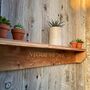 Engraved Oak Farmhouse Style Shelves, Made To Length, thumbnail 6 of 10