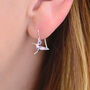 Sterling Silver Mini Hummingbird Drop Earrings, thumbnail 2 of 6