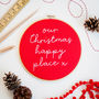 Our Christmas Happy Place Hoop Sign, thumbnail 3 of 3