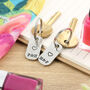 Couples Gift Love Hearts Personalised Pair Of Key Rings, thumbnail 2 of 5