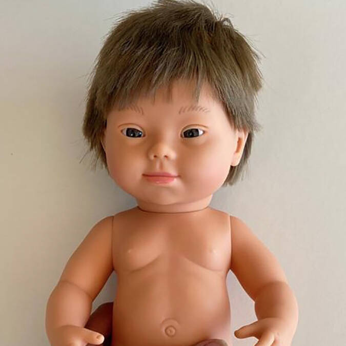 Miniland Caucasian Boy Doll With Down's Syndrome, 1 of 12