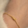 18k Gold Knot Bracelet With Adjustable Dainty Belcher Chain Or Rolo Chain Waterproof Stainless Steel, Valentine’s Gift For Her, thumbnail 4 of 6