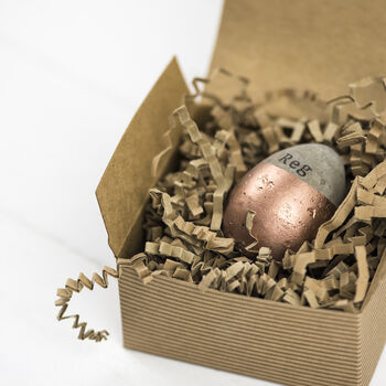 Personalised Copper Concrete Easter Egg In A Box, 3 of 5