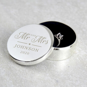 Personalised Mr And Mrs Ring Box, 2 of 4