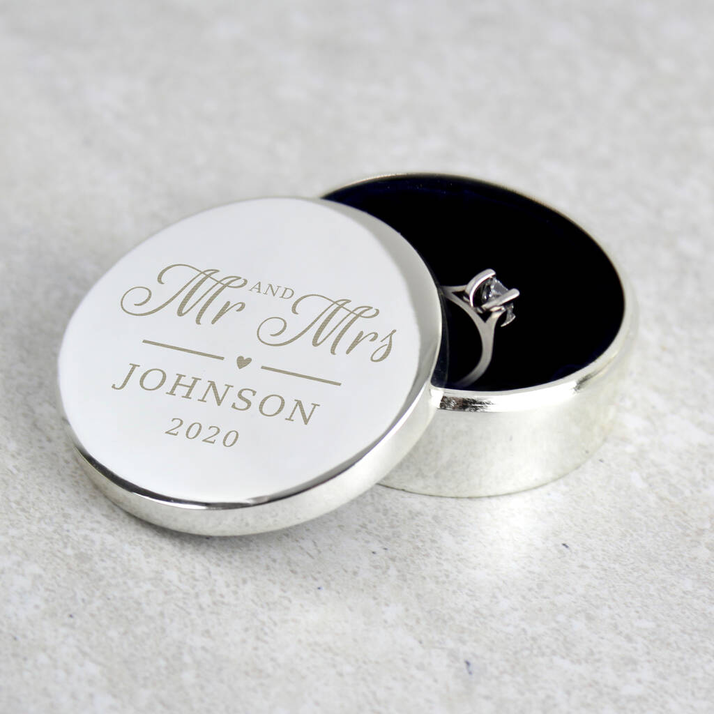 Personalised Mr And Mrs Ring Box, 1 of 3