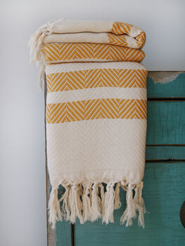 Personalised Handwoven Cotton Throw Blanket, Gift For Her, 9 of 10