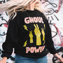 Ghoul Power Women's Halloween Slogan Sweatshirt, thumbnail 2 of 8
