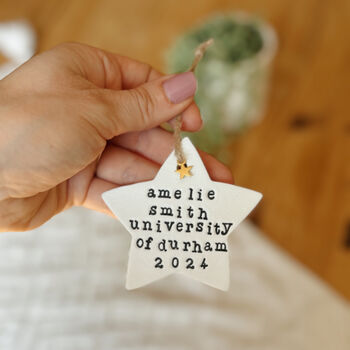 Personalised Graduation Star Keepsake Gift, Ornament, Decoration Plaque, 3 of 4