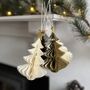 Set Of Three Hanging Paper Christmas Trees, thumbnail 1 of 6