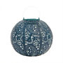 Two Paisley Teal Garden Solar Lanterns, thumbnail 7 of 7