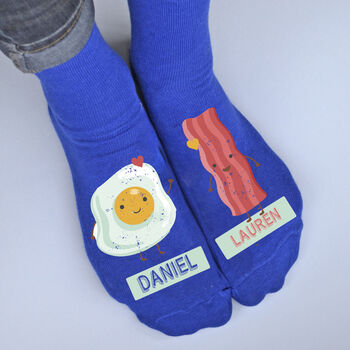 Bacon And Eggs Personalised Socks, 2 of 2