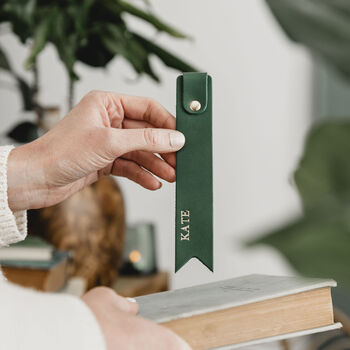 Leather Bookmark With Gift Box One Colour, 4 of 6