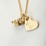 Personalised Crown Heart Pendant Necklace Gift For Her, thumbnail 2 of 4